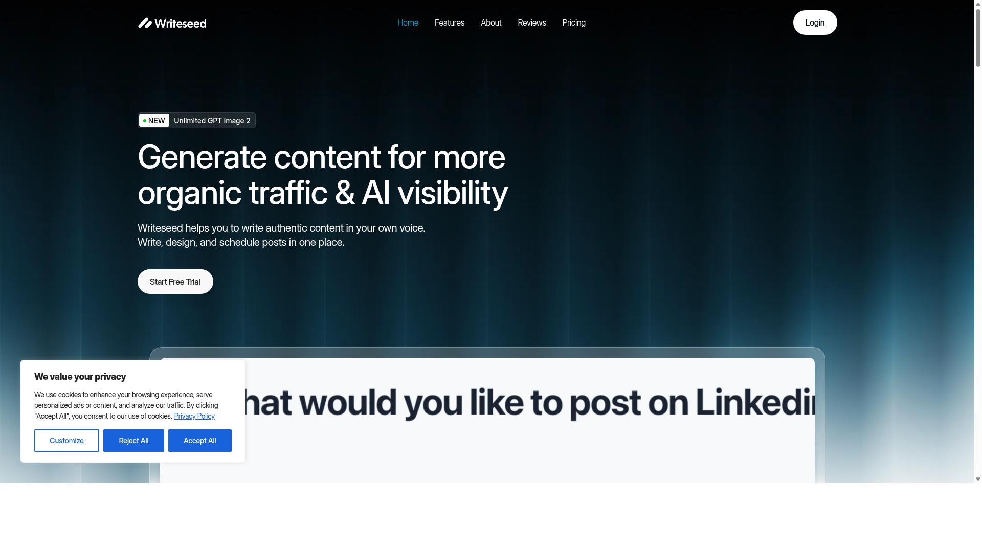 Writeseed website
